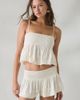 Kimchi Blue Kimchi Blue Coffee Date Flutter Lace Trim Shorts 2-Piece Set Top in Ivory, Women's at Urban Outfitters - 2