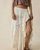 Kimchi Blue Kimchi Blue Crush On You Sheer Lace Trim Asymmetric Ruffle Maxi Skirt in White, Women's at Urban Outfitters - 2