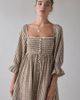 Kimchi Blue Kimchi Blue Cute As A Button Puff Sleeve Babydoll Mini Dress in Brown Gingham, Women's at Urban Outfitters - 1