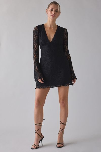 kimchi blue frankie lace long sleeve mini dress Kimchi Blue Frankie Lace Long Sleeve Mini Dress