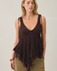 Kimchi Blue Kimchi Blue Elena Asymmetric Ruffle Lace Trim Cami in Brown, Women's at Urban Outfitters - 1
