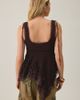 Kimchi Blue Kimchi Blue Elena Asymmetric Ruffle Lace Trim Cami in Brown, Women's at Urban Outfitters - 3