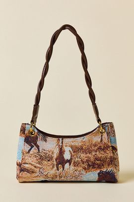 Kimchi Blue Kimchi Blue Emilia Jacquard Shoulder Bag in Brown, Women's at Urban Outfitters