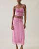 Kimchi Blue Kimchi Blue Fan Favorite Lace Trim Mesh Midi Skirt 2-Piece Set in Maroon, Women's at Urban Outfitters - 6