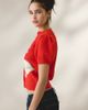 Kimchi Blue Kimchi Blue Kate Goose Motif Puff Short Sleeve Cardigan in Red, Women's at Urban Outfitters - 3