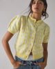 Kimchi Blue Kimchi Blue Kate Puff Short Sleeve Cardigan in Yellow, Women's at Urban Outfitters - 1