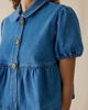 Kimchi Blue Kimchi Blue Matilda Short Sleeve Peplum Denim Jacket in Pale Blue, Women's at Urban Outfitters - 2