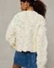 Kimchi Blue Kimchi Blue Misty Chunky Hand Knit Cardigan in Ivory, Women's at Urban Outfitters - 4