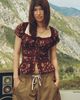 Kimchi Blue Kimchi Blue Nora Lace Trim Puff Sleeve Button-Up Blouse in Brown, Women's at Urban Outfitters - 1
