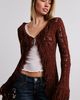 Kimchi Blue Kimchi Blue Penny Pointelle Knit Fringe Duster Cardigan in Ivory, Women's at Urban Outfitters - 2