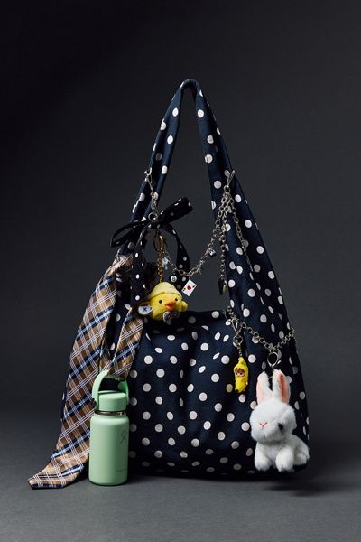 Kimchi Blue Kimchi Blue Polka Dot Everyday Tote Bag in Black, Women's at Urban Outfitters