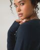 Kimchi Blue Kimchi Blue Pretty Sweet Surplice V-Neck Sweater in Black, Women's at Urban Outfitters - 3