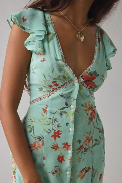 green emerald velvet dress Zahra Diamante Cowl Mini Dress / Mint | Meshki main image 1