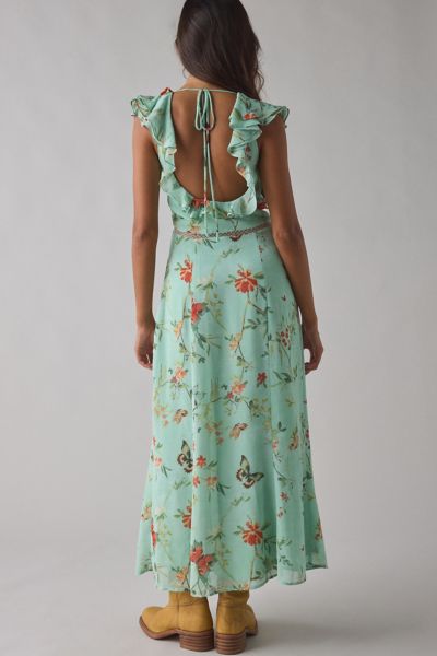green dress silver jewlery Claudine Mini in Jacqaurd Pink Flower 6 main image 0