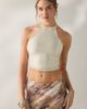 Kimchi Blue Kimchi Blue Seashore Shimmer Knit Halter Neck Top in White, Women's at Urban Outfitters - 3