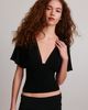 Kimchi Blue Kimchi Blue Sienna Deep-V Plunge Top in Black, Women's at Urban Outfitters - 2