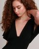 Kimchi Blue Kimchi Blue Sienna Deep-V Plunge Top in Black, Women's at Urban Outfitters - 3