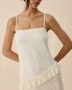 Kimchi Blue Kimchi Blue Stardust Petals Asymmetric Ruffle Lace Maxi Dress in Ivory, Women's at Urban Outfitters - 3