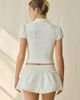 Kimchi Blue Kimchi Blue Sunseeker Lace Trim Ruffle Mini Skort in White, Women's at Urban Outfitters - 3
