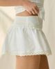Kimchi Blue Kimchi Blue Sunseeker Lace Trim Ruffle Mini Skort in White, Women's at Urban Outfitters - 4