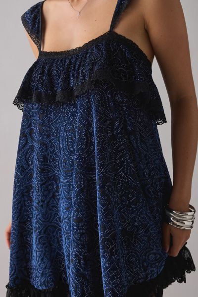 kimchi blue ryder velvet & lace mini dress Kimchi blue lace velvet