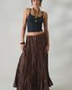 Kimchi Blue Kimchi Blue Whirlpool Crinkle Low-Rise Maxi Skirt in Brown, Women's at Urban Outfitters - 1
