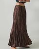 Kimchi Blue Kimchi Blue Whirlpool Crinkle Low-Rise Maxi Skirt in Brown, Women's at Urban Outfitters - 4