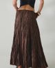 Kimchi Blue Kimchi Blue Whirlpool Crinkle Low-Rise Maxi Skirt in Brown, Women's at Urban Outfitters - 5