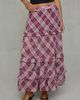 Kimchi Blue Kimchi Blue Yasmin Plaid Tiered Maxi Skirt in Purple, Women's at Urban Outfitters - 2