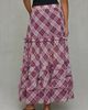 Kimchi Blue Kimchi Blue Yasmin Plaid Tiered Maxi Skirt in Purple, Women's at Urban Outfitters - 5