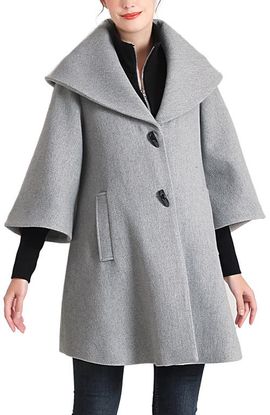 Kimi & Kai Kimi & Kai Aanya Maternity A-Line Wool Coat with Removable Bib