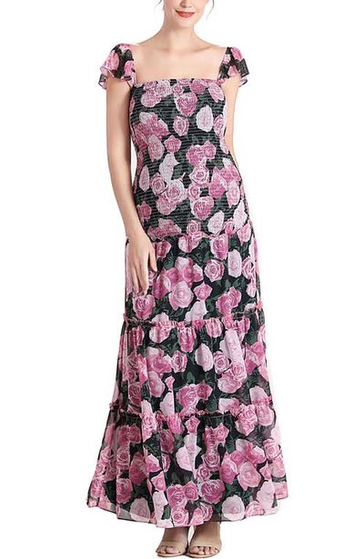 Kimi & Kai Kimi & Kai Acey Smocked Maternity Maxi Dress