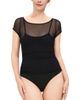 Kimi & Kai Kimi & Kai Sheer Mesh Short Sleeve Bodysuit Top - 1