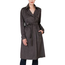 Kimi & Kai Kimi & Kai Women's Aria Long Faux Suede Trench Coat