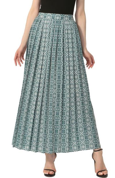 Kimi & Kai Kimi & Kai Women's Print Box Pleat Maxi Skirt
