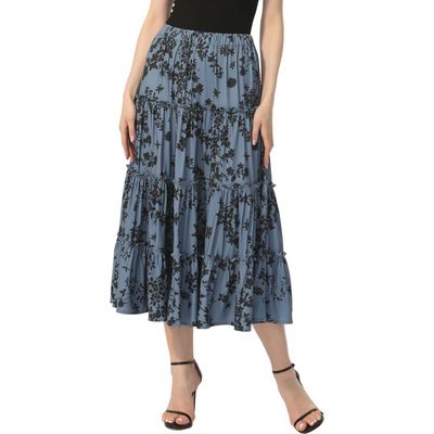 Kimi & Kai Kimi & Kai Women's Tiered Midi Skirt