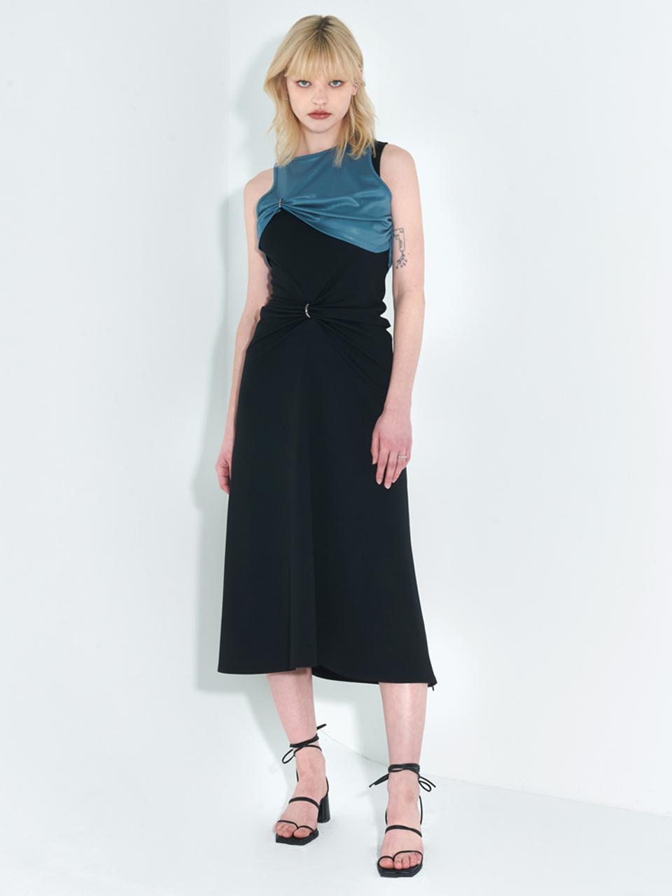 KIMZISU Chain Link Layered Dress _ Teal