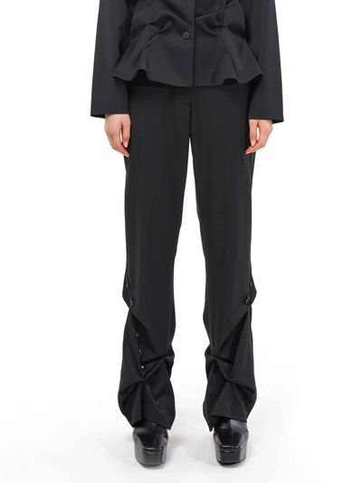 KIMZISU DOZI - Beaded Slim Trousers _ Black