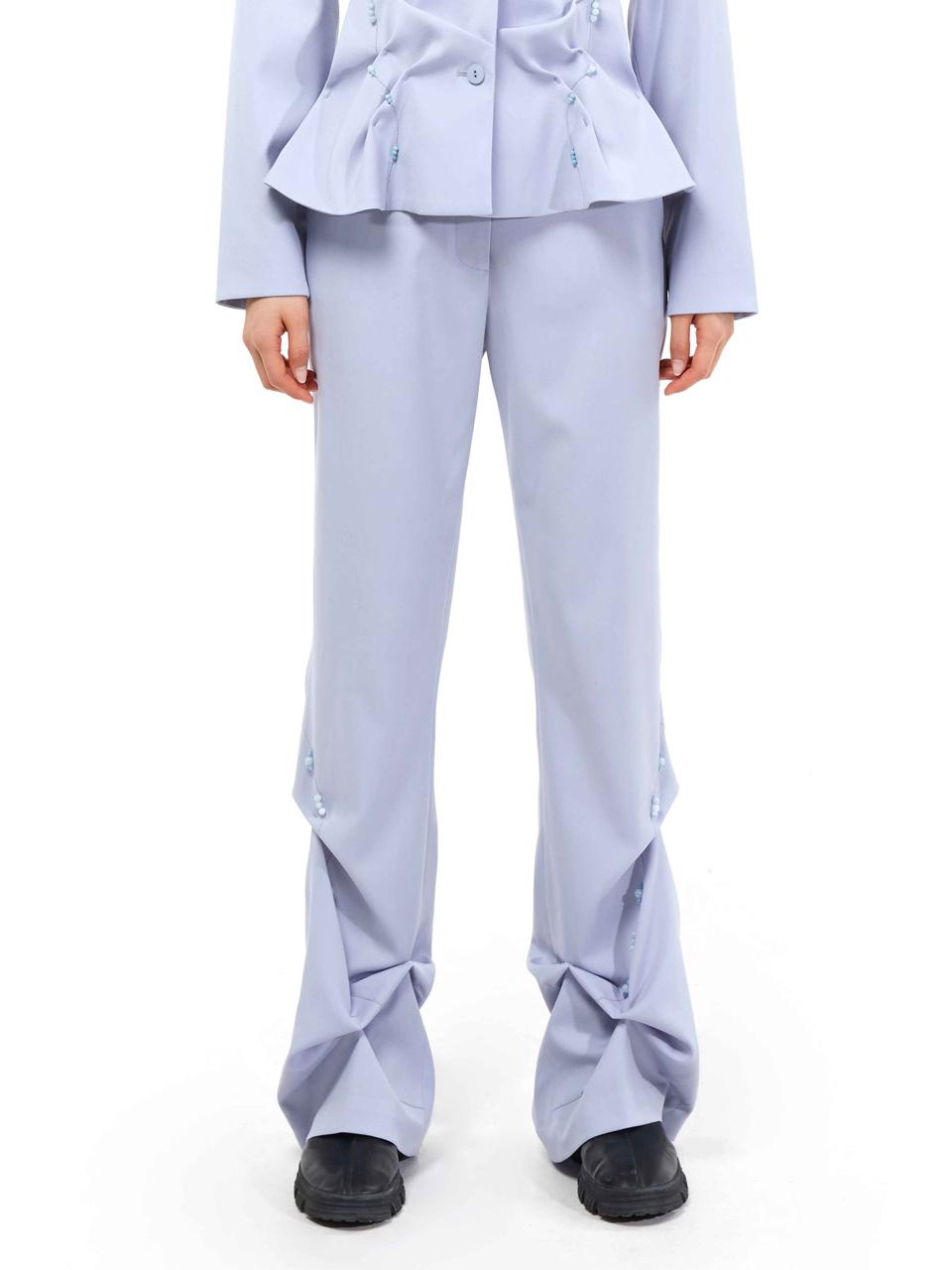 KIMZISU DOZI - Beaded Slim Trousers _ Sky Blue