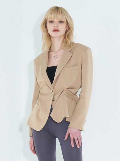 KIMZISU DOZI - Pinched Tailored Jacket _ Beige