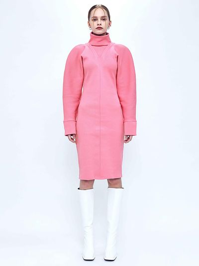 KIMZISU Draped Rib Dress _ Pink