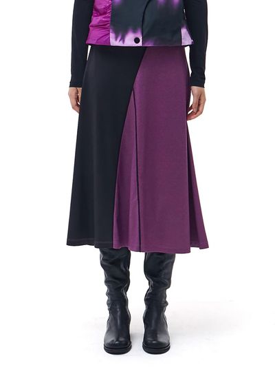 KIMZISU Jersey Panel Skirt _ Purple