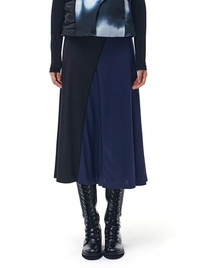 KIMZISU Jersey Panel Skirt _Navy