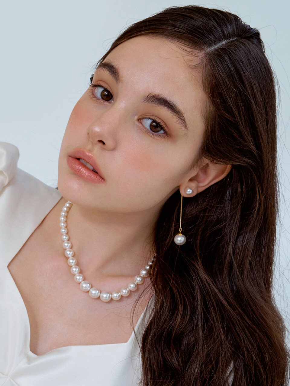 KINDABABY 2 way swa pearl `drop` earring