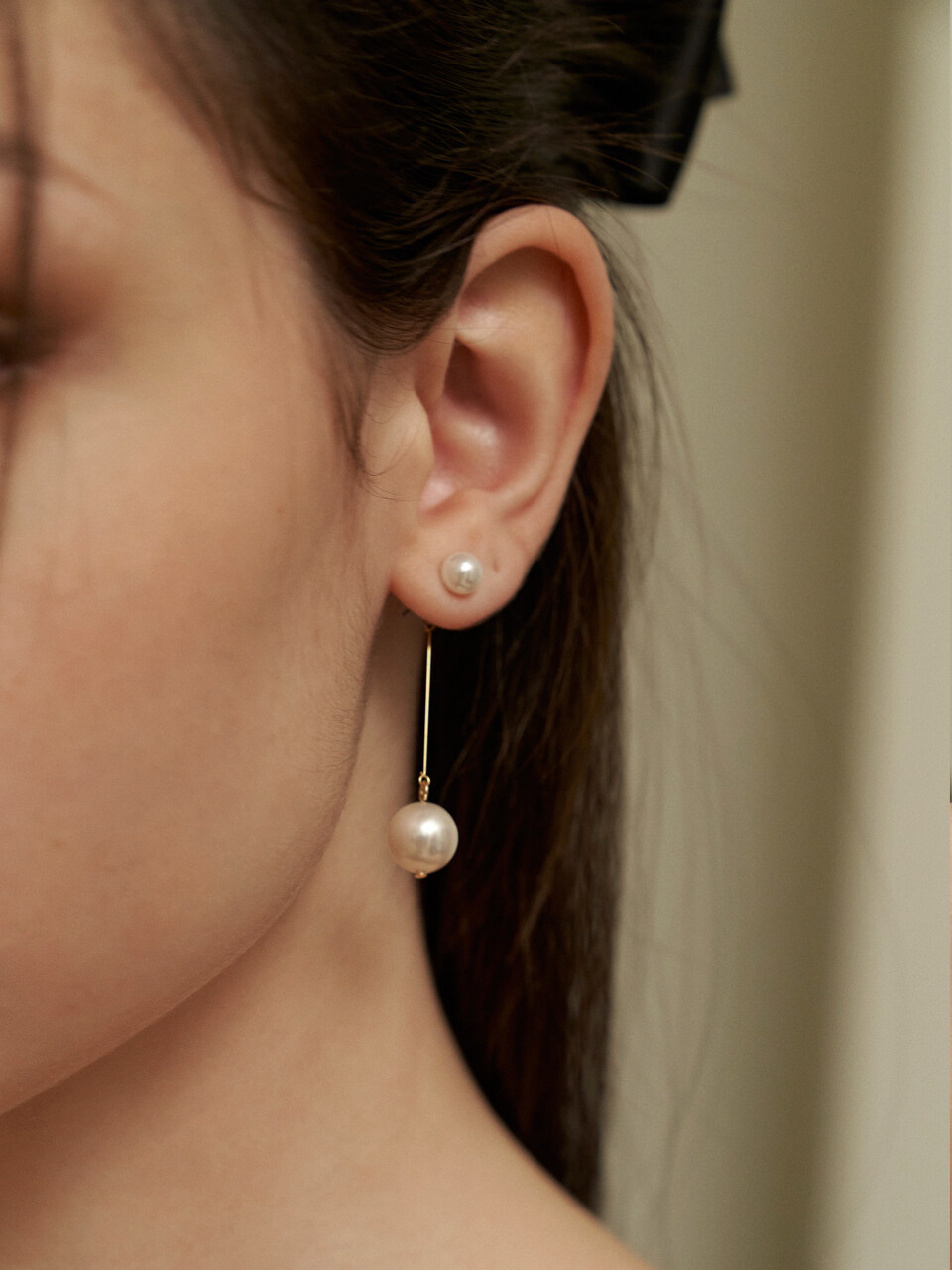 KINDABABY 2way mini swarovski `drop` earring