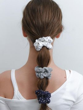 KINDABABY [3set] eyelet mini flower scrunch