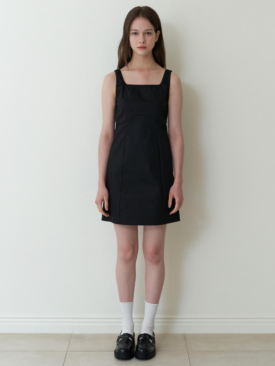 KINDABABY Basic Tension Mini Dress_Black