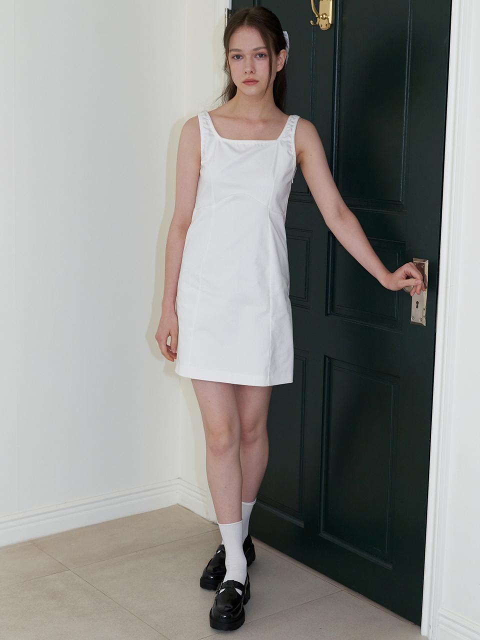 KINDABABY Basic Tension Mini Dress_Off White
