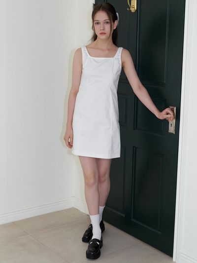 KINDABABY Basic Tension Mini Dress_Off White