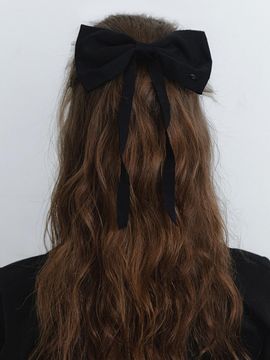 KINDABABY black tail twill ribbon pin